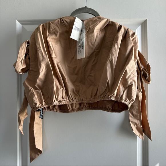 ANDREA IYAMA Halima Cotton Bow Crop Top Shirt - Picture 6 of 8